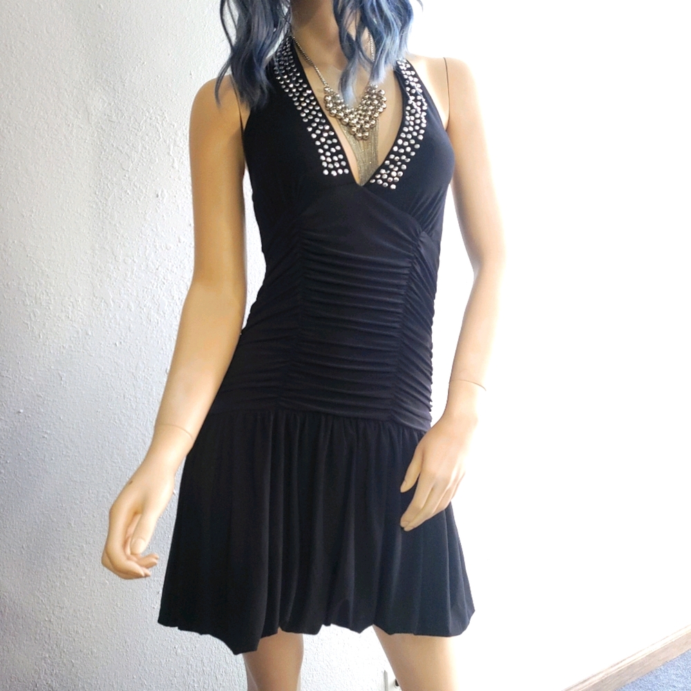 Retro CAPRICHO Black Scrunch Dress